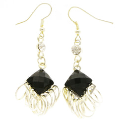 Mi Amore Drop-Dangle-Earrings Silver-Tone/Black