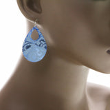 Mi Amore Dangle-Earrings Blue/Silver-Tone