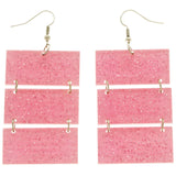 Mi Amore Drop-Dangle-Earrings Pink/Silver-Tone