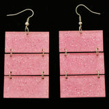 Mi Amore Drop-Dangle-Earrings Pink/Silver-Tone