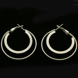 Mi Amore Hoop-Dangle-Earrings Silver-Tone