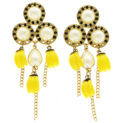 Mi Amore Tassel-Earrings Gold-Tone/Yellow