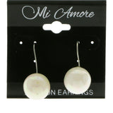 Mi Amore Dangle-Earrings White/Silver-Tone