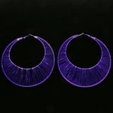 Mi Amore Hoop-Earrings Purple/Silver-Tone