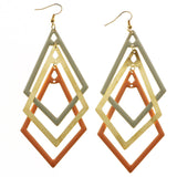 MiAmore Dangle-Earrings Gold-Tone/Peach