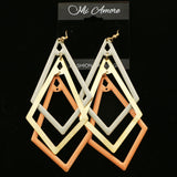 MiAmore Dangle-Earrings Gold-Tone/Peach