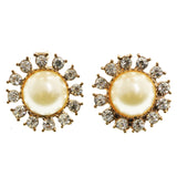 MiAmore Post-Earrings Gold-Tone/White