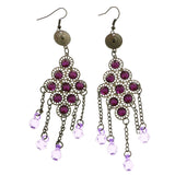 MiAmore Dangle-Earrings Dark-Silver/Purple