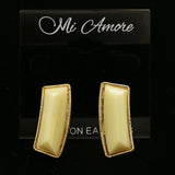 MiAmore Post-Earrings Gold-Tone/White