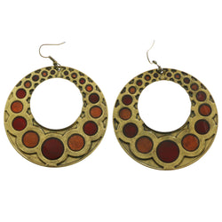 MiAmore Dangle-Earrings Bronze-Tone/Red