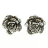 MiAmore Rose Post-Earrings Silver-Tone/Gray