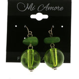 MiAmore Dangle-Earrings Silver-Tone/Green