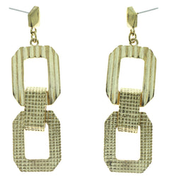 Gold-Tone Metal Dangle-Earrings