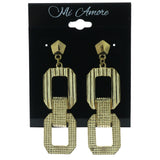 Gold-Tone Metal Dangle-Earrings