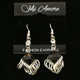 MiAmore Dangle-Earrings Silver-Tone/Black