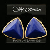 Mi Amore Post-Earrings Gold-Tone/Blue