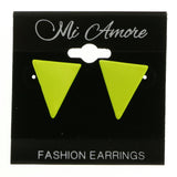 Mi Amore Post-Earrings Silver-Tone/Yellow