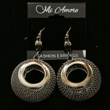 Mi Amore Dangle-Earrings Dark-Silver