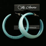 Mi Amore Hoop-Earrings Silver-Tone/Blue