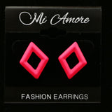 Mi Amore Post-Earrings Silver-Tone/Pink