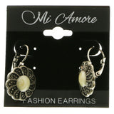 Mi Amore Dangle-Earrings Silver-Tone/White