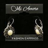 Mi Amore Dangle-Earrings Silver-Tone/White