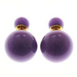Mi Amore Post-Earrings Gold-Tone/Purple