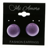 Mi Amore Post-Earrings Gold-Tone/Purple