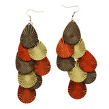 Mi Amore Dangle-Earrings Silver-Tone/Orange