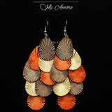 Mi Amore Dangle-Earrings Silver-Tone/Orange