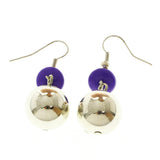 Mi Amore Dangle-Earrings Silver-Tone/Purple