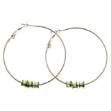 Mi Amore Hoop-Earrings Silver-Tone/Green