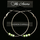 Mi Amore Hoop-Earrings Silver-Tone/Green