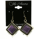 Mi Amore Dangle-Earrings Silver-Tone/Purple