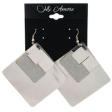 Silver-Tone Metal Dangle-Earrings LQE858