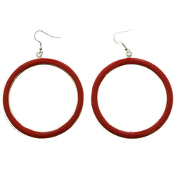 Mi Amore Dangle-Earrings Silver-Tone/Red