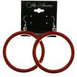 Mi Amore Dangle-Earrings Silver-Tone/Red