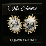 Mi Amore Post-Earrings Gold-Tone/Gray