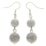 Mi Amore Drop-Dangle-Earrings Gray/Silver-Tone