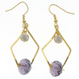 Mi Amore Dangle-Earrings Gold-Tone/Pink