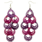 Mi Amore Drop-Dangle-Earrings Purple/Pink