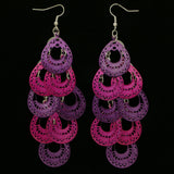 Mi Amore Drop-Dangle-Earrings Purple/Pink