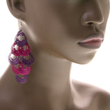 Mi Amore Drop-Dangle-Earrings Purple/Pink