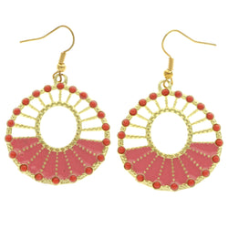 Mi Amore Dangle-Earrings Pink/Gold-Tone