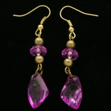 Mi Amore Drop-Dangle-Earrings Pink/Gold-Tone