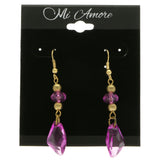 Mi Amore Drop-Dangle-Earrings Pink/Gold-Tone