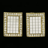 Mi Amore Mirror Post-Earrings Silver-Tone/Gold-Tone