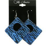 Mi Amore Striped Dangle-Earrings Blue & Black