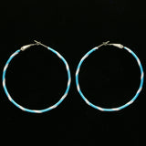 Mi Amore Hoop-Earrings Blue/Silver-Tone