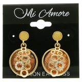 Mi Amore Dangle-Earrings Gold-Tone/Orange